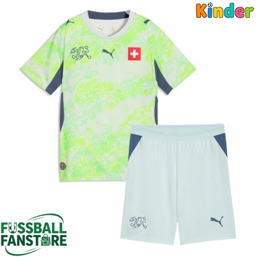 Schweiz Replik Auswärtstrikot Kinder WM 2026 Kurzarm (+ Kurze Hosen)